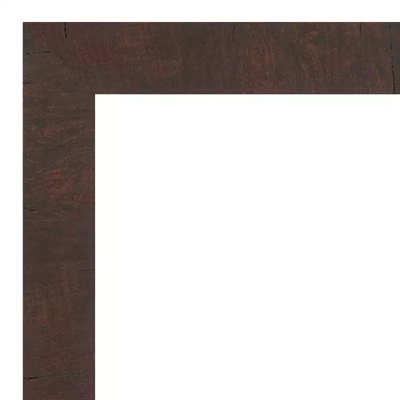 Specchio da parete per bagno 33" x 27" Wildwood Brown senza smussatura - : Rettangolare, Cornice in polistirene, Montaggio a parete