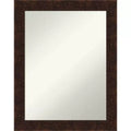 22" x 28" Non-Beveled William Mottled Bronze Narrow Wall Mirror - Amanti Art