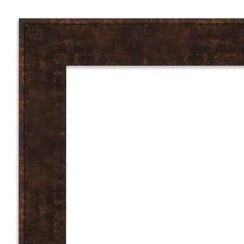 Specchio da parete stretto 22" x 28" William Mottled Bronze senza smussatura