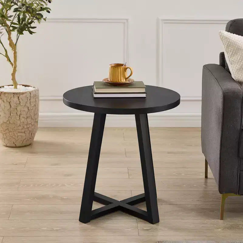 Tavolino da caffè ovale in legno Harmony moderno 3 pezzi