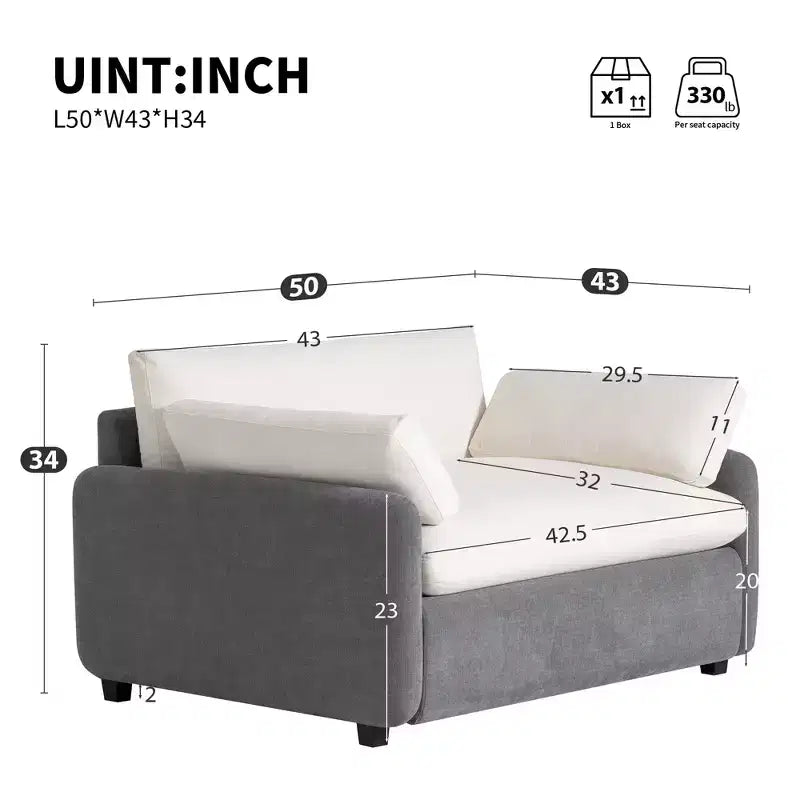 Poltrona singola Lilith 50 in ciniglia oversize e color-blocking vivace