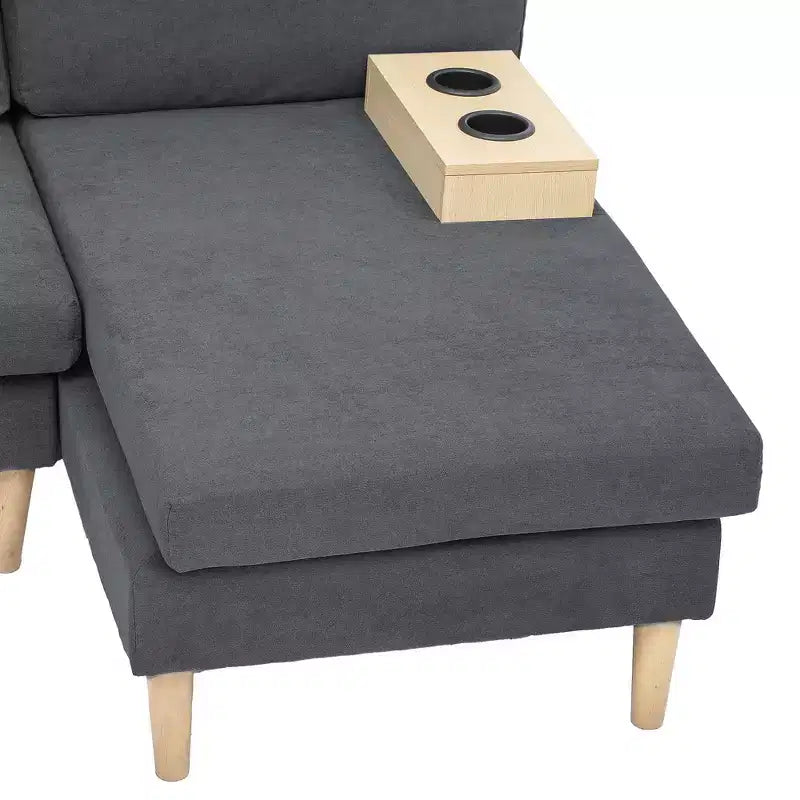Divano sezionale modulare a U 109 Divano letto sezionale a 4 posti Comodo divano con braccioli Facile da montare per soggiorno camera da letto