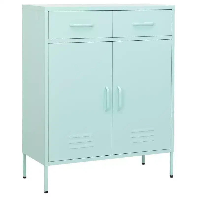 Armadietto portaoggetti in acciaio verde oliva 80 x 35 x 101,5 cm