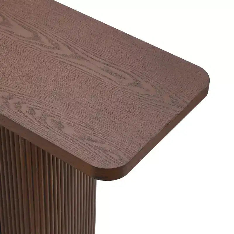 Consolle stretta da 147 cm con piano impiallacciato in frassino, Tavolino da divano moderno, Tavolo d'ingresso per soggiorno, corridoio o atrio