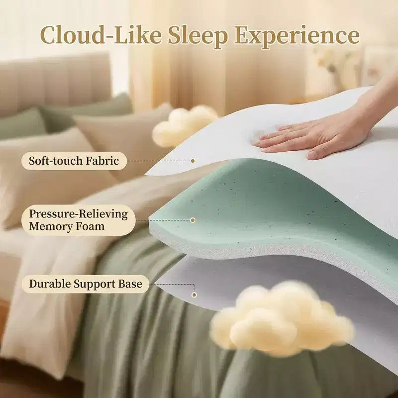4 Materasso di Ricambio in Memory Foam Gel per Divano Letto, Materasso per Divano con Rivestimento Lavabile per Divano Estraibile, CertiPUR-US