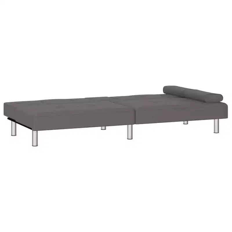 Divano letto pieghevole con portabicchieri in similpelle