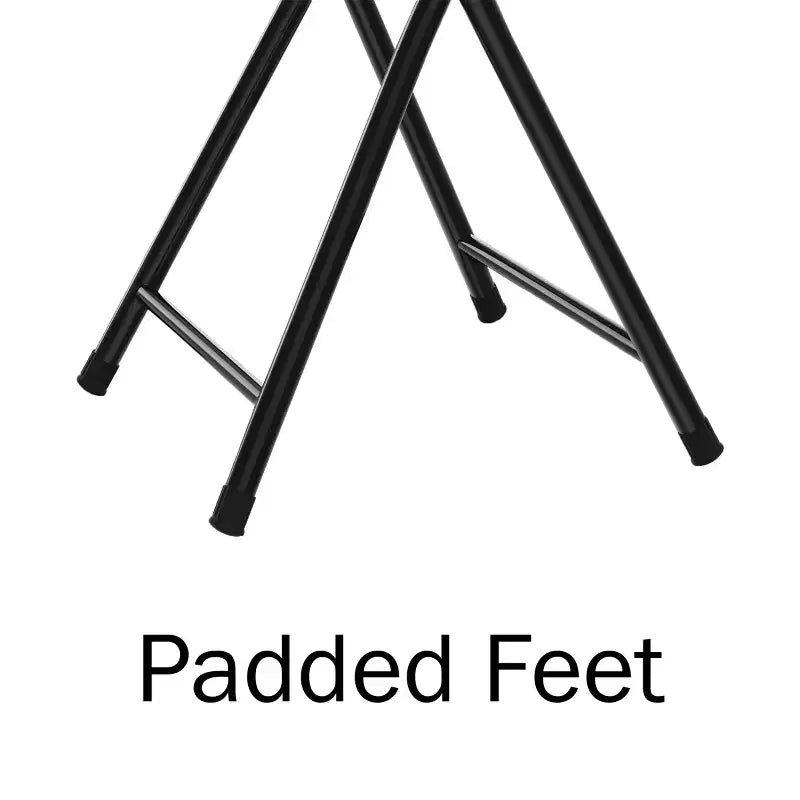 di 4 sgabelli da bar pieghevoli, sgabello resistente da 45,72 cm con capacità di 102 kg e sedile imbottito per dormitorio, sala ricreativa o sala giochi