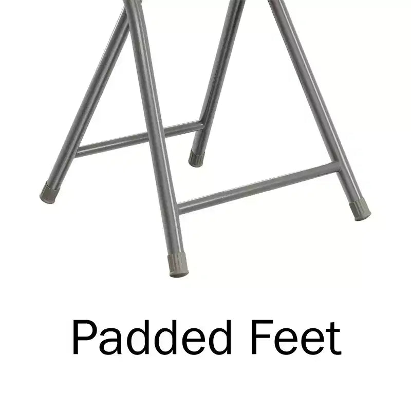 di 4 sgabelli da bar pieghevoli, sgabello resistente da 45,72 cm con capacità di 102 kg e sedile imbottito per dormitorio, sala ricreativa o sala giochi