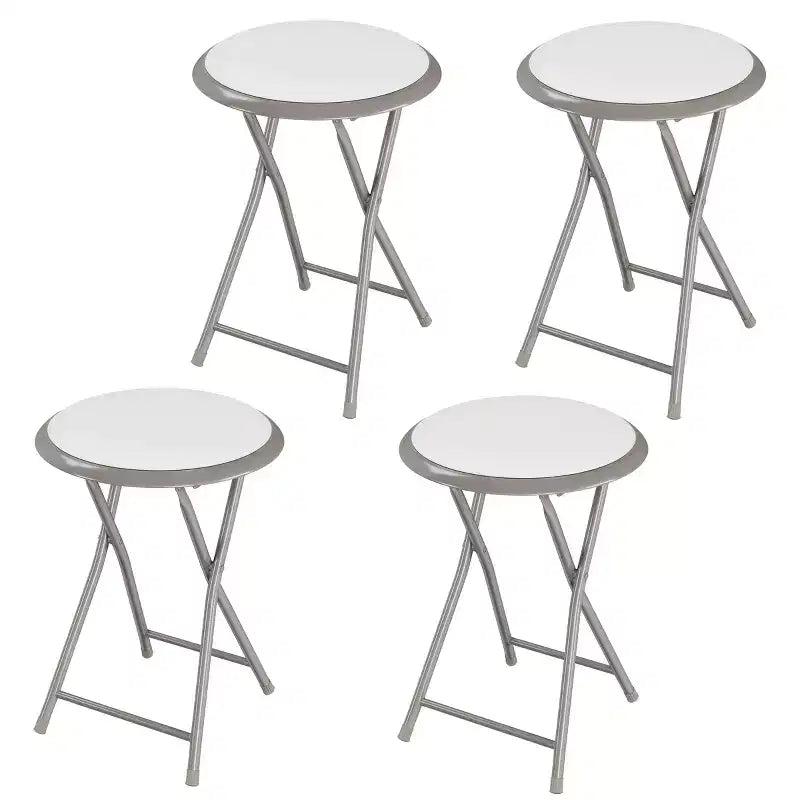 di 4 sgabelli da bar pieghevoli, sgabello resistente da 45,72 cm con capacità di 102 kg e sedile imbottito per dormitorio, sala ricreativa o sala giochi