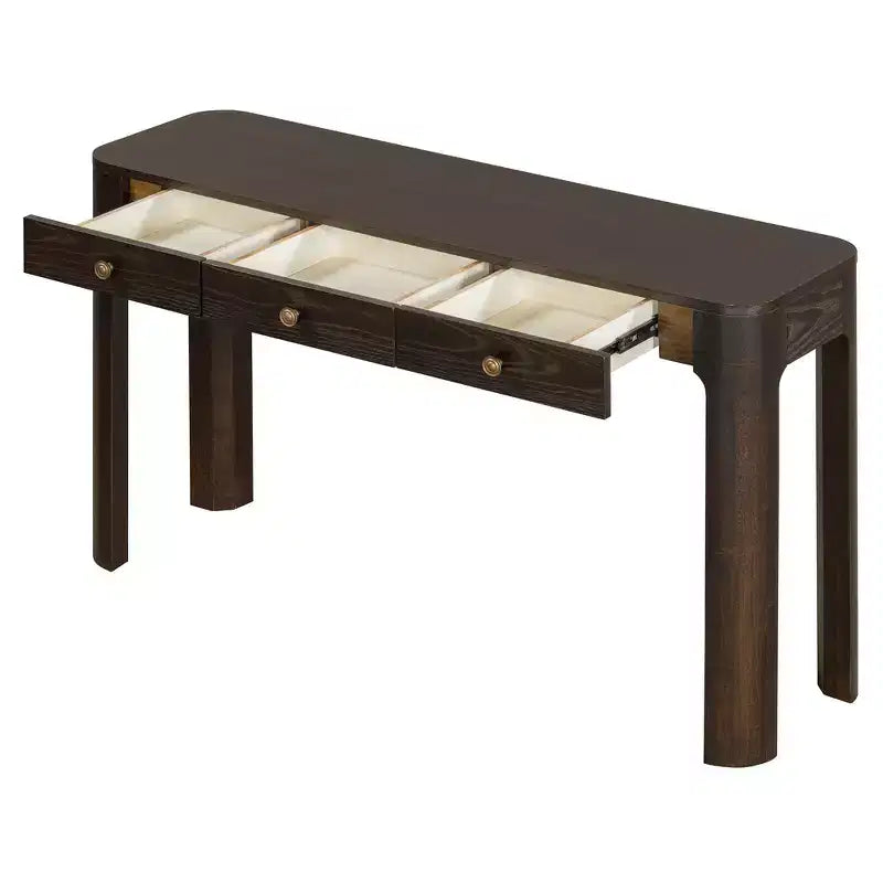 Francis 52 - Consolle rustica con angoli curvi e cassetti a scomparsa