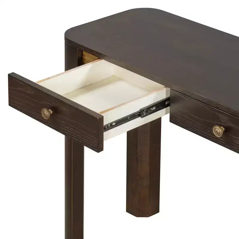 Francis 52 - Consolle rustica con angoli curvi e cassetti a scomparsa