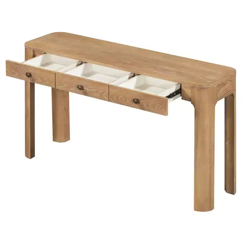 Francis 52 - Consolle rustica con angoli curvi e cassetti a scomparsa
