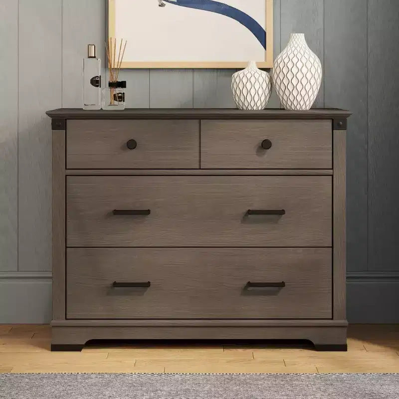 Cameretta Redmond con culla, cassettiera e comò, 3 pezzi, include culla convertibile 4-in-1, cassettiera e comò