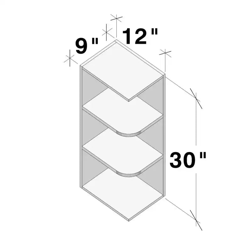 Pensile base da cucina Shaker, 30.5 L x 76.2 A x 22.9 P cm, telaio in legno massiccio, vernice a base d'acqua a basso contenuto di VOC, RTA, grigio tortora