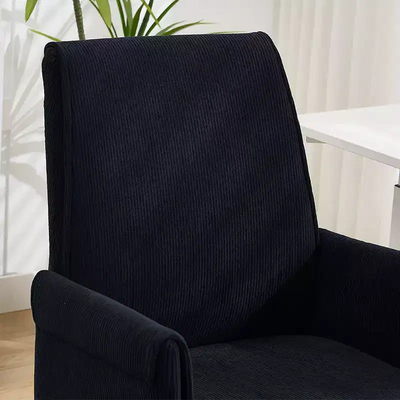 Sedia da ufficio a schienale medio, sollevabile, in tessuto a righe, ergonomica. Ideale per lavoro, studio e relax