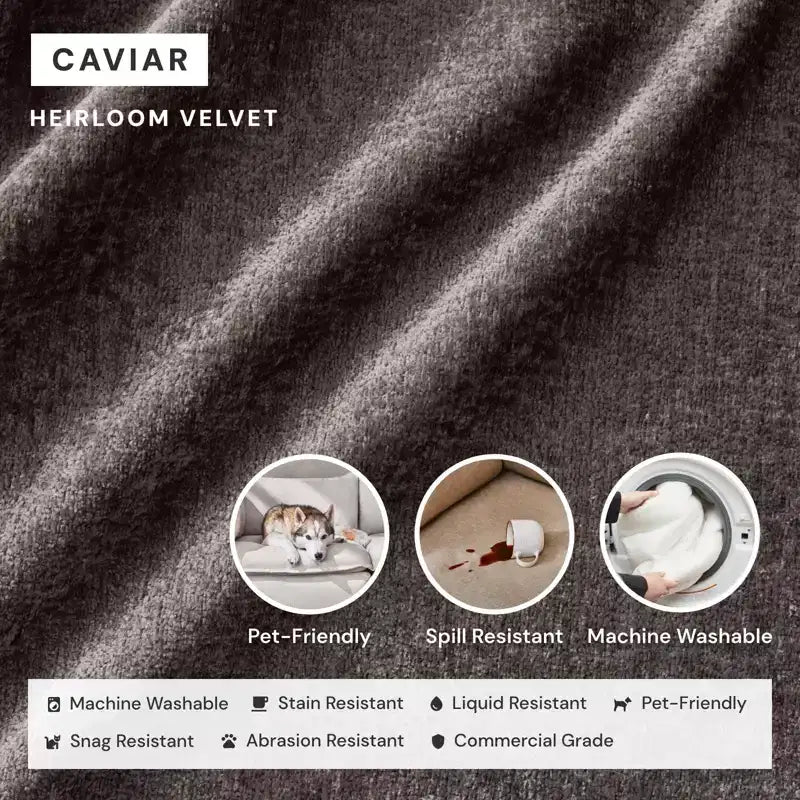 Divano Modulare Lavabile a 4 Posti + Pouf Panca | Seduta Deluxe+ e Cuscino Cloud