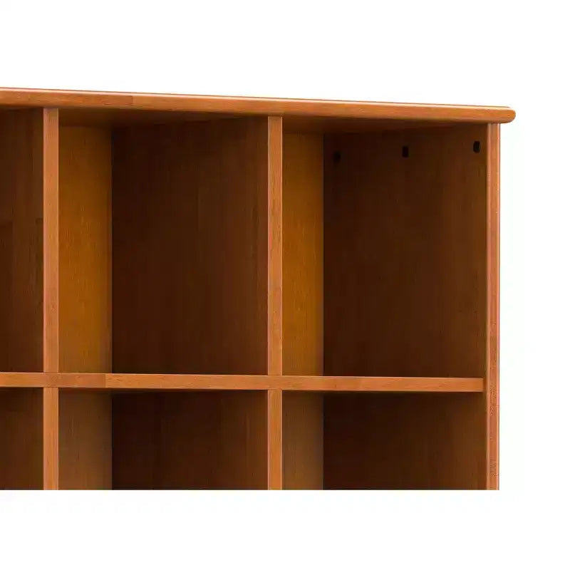 Libreria a colonna in legno massello marrone Teak, stile Mid-Century, larghezza 42 pollici