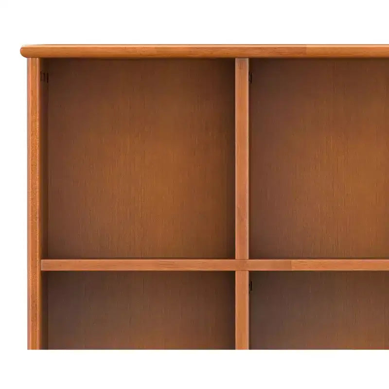 Libreria a colonna in legno massello marrone Teak, stile Mid-Century, larghezza 42 pollici