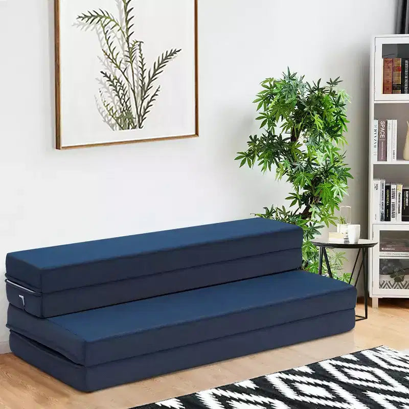 Materasso Pieghevole 4'' Queen Size - in Schiuma, Pieghevole, per Divano Letto, Ospiti