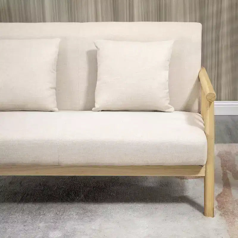 Divano a 2 posti da 48 pollici per piccoli spazi, divanetto moderno per camera da letto, mobili per soggiorno e altro, piccolo divano imbottito, beige