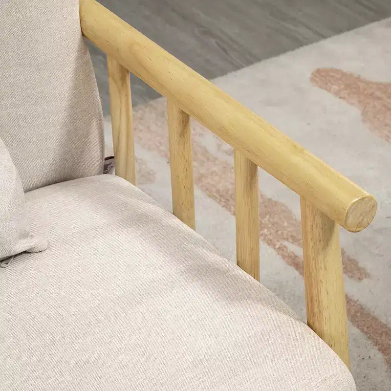 Divano a 2 posti da 48 pollici per piccoli spazi, divanetto moderno per camera da letto, mobili per soggiorno e altro, piccolo divano imbottito, beige