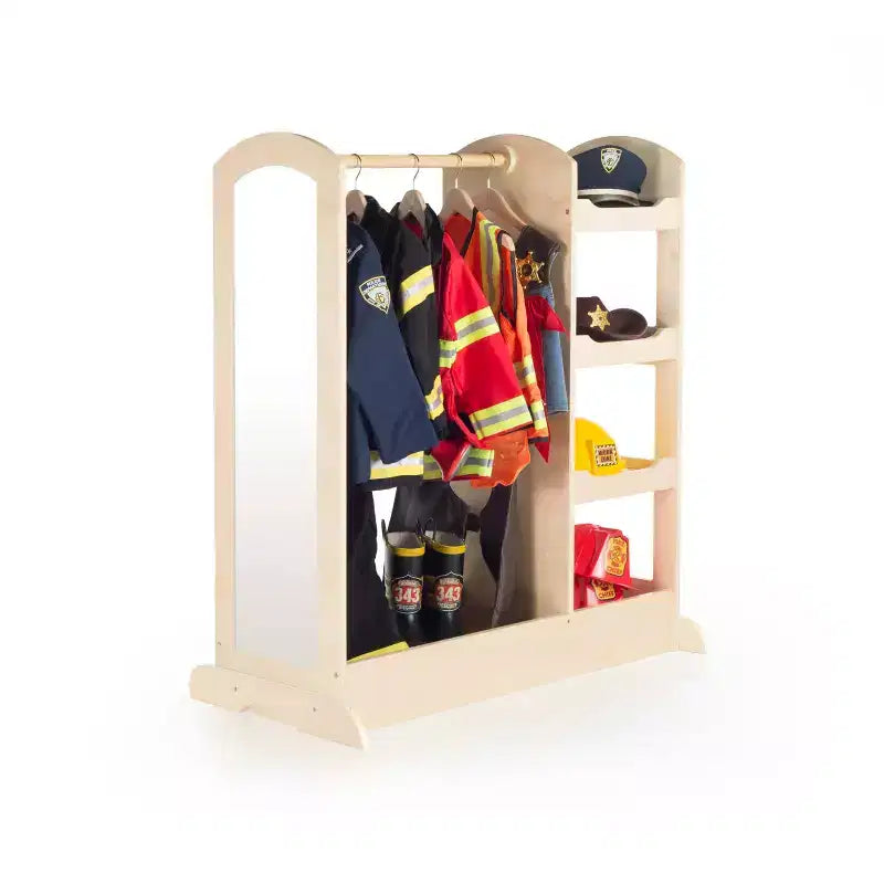 Guardaroba e Centro Travestimenti See and Store: Organizzatore di Vestiti e Costumi per Bambini, Armadio Appeso con Specchio e Contenitori