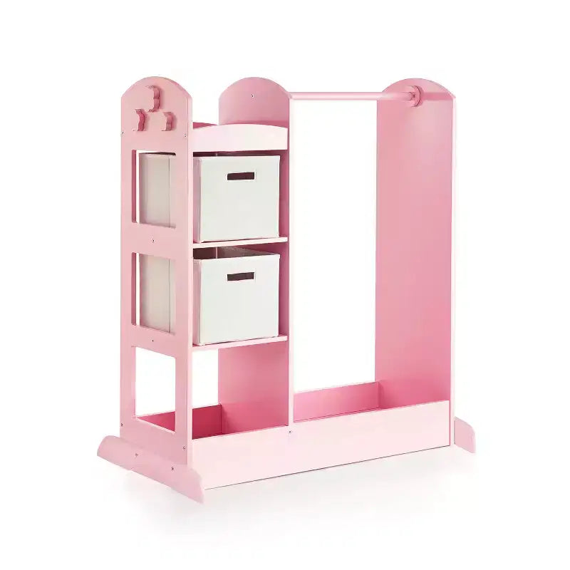 Guardaroba e Centro Travestimenti See and Store: Organizzatore di Vestiti e Costumi per Bambini, Armadio Appeso con Specchio e Contenitori