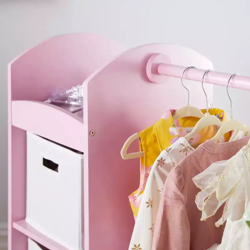 Guardaroba e Centro Travestimenti See and Store: Organizzatore di Vestiti e Costumi per Bambini, Armadio Appeso con Specchio e Contenitori