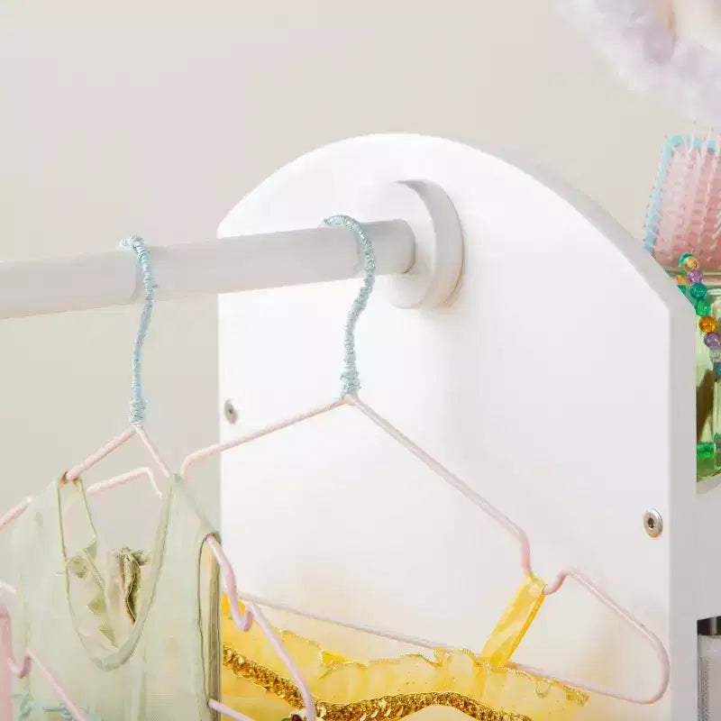 Guardaroba e Centro Travestimenti See and Store: Organizzatore di Vestiti e Costumi per Bambini, Armadio Appeso con Specchio e Contenitori