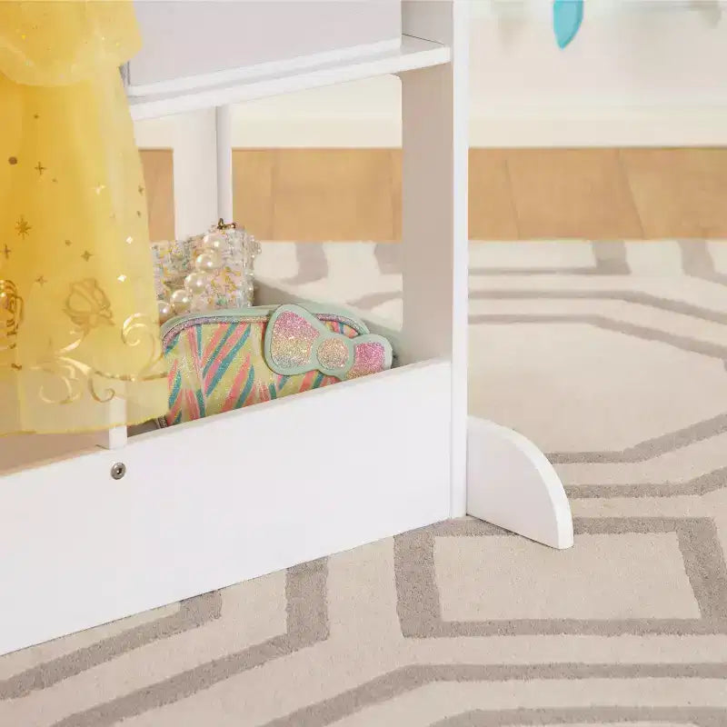 Guardaroba e Centro Travestimenti See and Store: Organizzatore di Vestiti e Costumi per Bambini, Armadio Appeso con Specchio e Contenitori