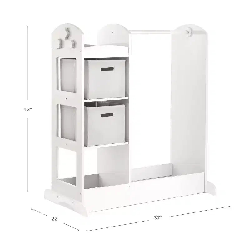 Guardaroba e Centro Travestimenti See and Store: Organizzatore di Vestiti e Costumi per Bambini, Armadio Appeso con Specchio e Contenitori