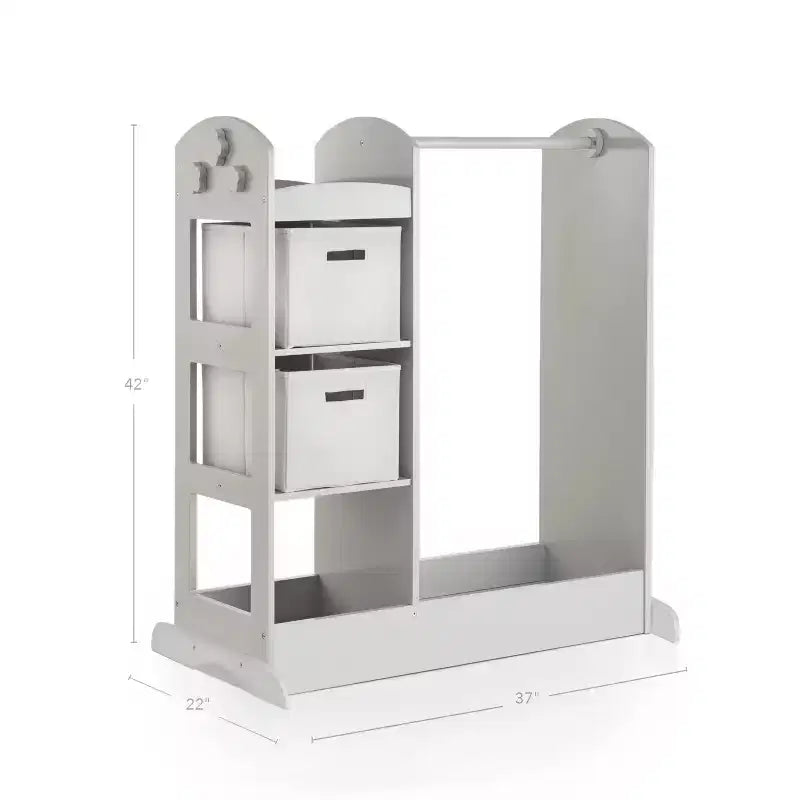 Guardaroba e Centro Travestimenti See and Store: Organizzatore di Vestiti e Costumi per Bambini, Armadio Appeso con Specchio e Contenitori