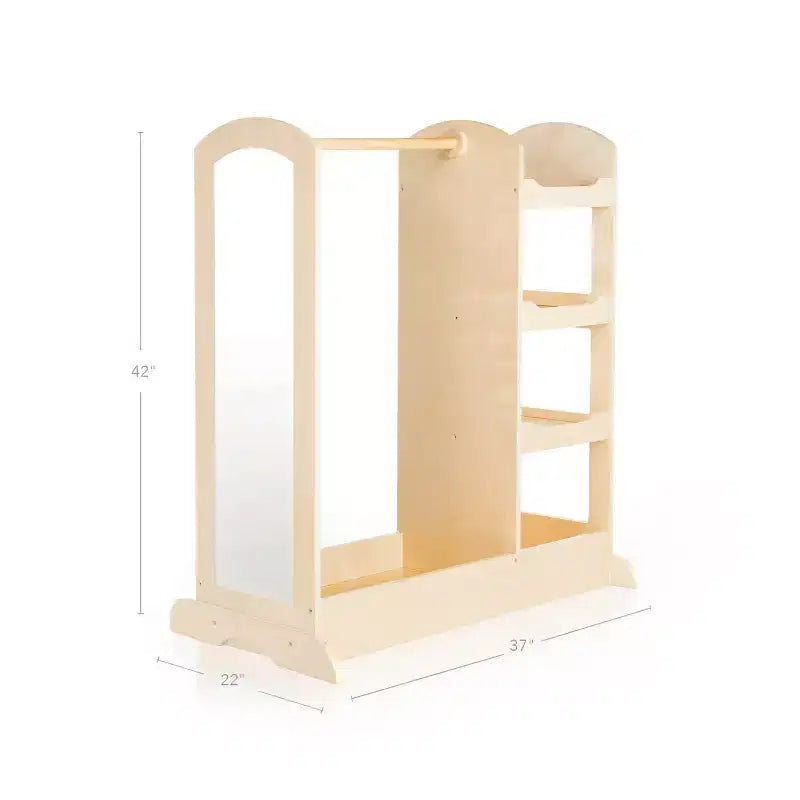 Guardaroba e Centro Travestimenti See and Store: Organizzatore di Vestiti e Costumi per Bambini, Armadio Appeso con Specchio e Contenitori