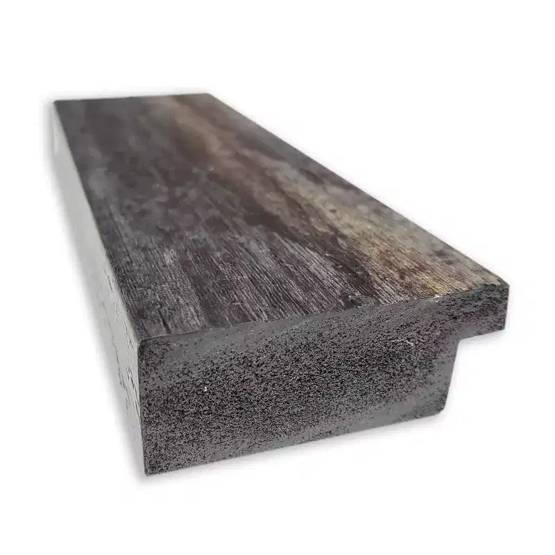 Specchio da Parete da Bagno Stretto Piccolo con Bordo Smussato Rustico a Corteccia 27,5 x 21,5 pollici